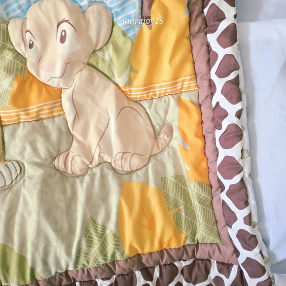 Disney Baby Lion King Crib Comforter Blanket Simba Nala 42x29 Inch 2015 - Picture 7 of 10